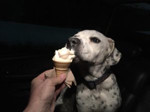 Quin'C gets an ice cream cone